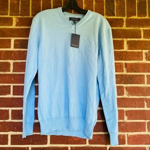 New Crown & Ivy Men Small Light Blue Sweater